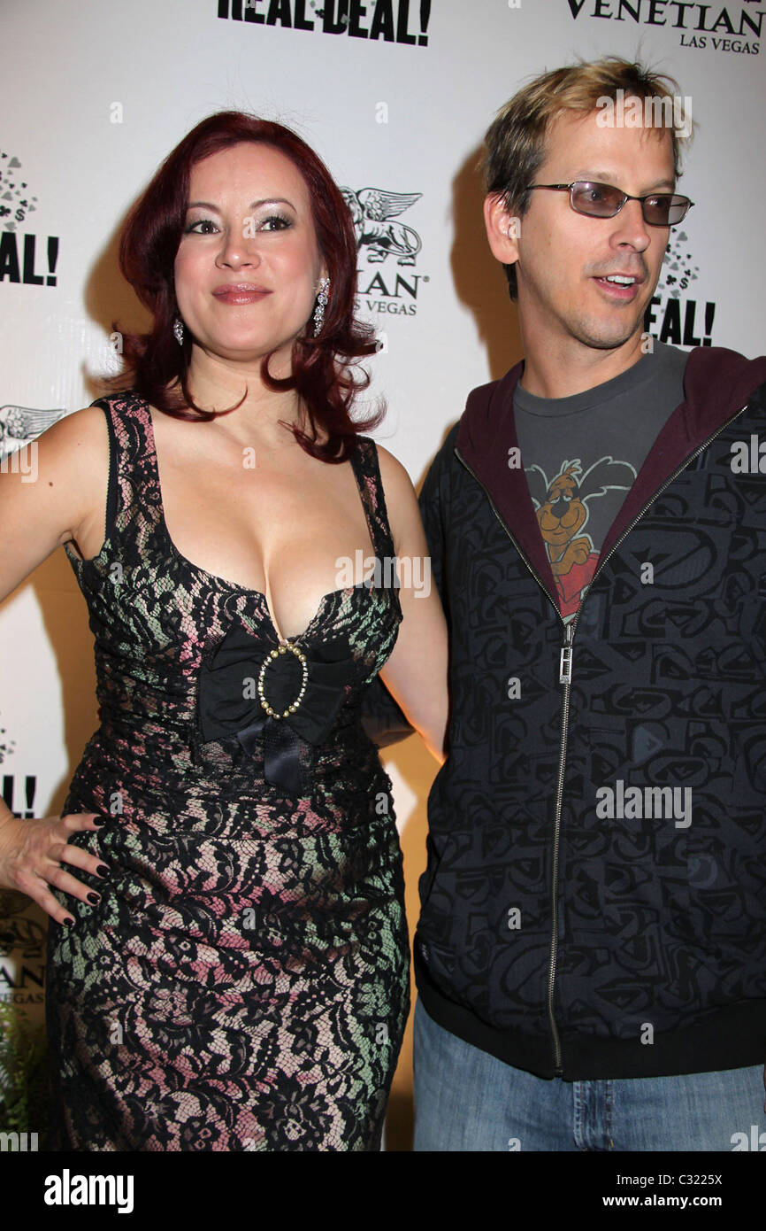 Jennifer Tilly, Phil Laak Premiere of 'The Real Deal' at the Venetian Showroom inside the Venetian  Hotel and Casino Las Vegas, Stock Photo