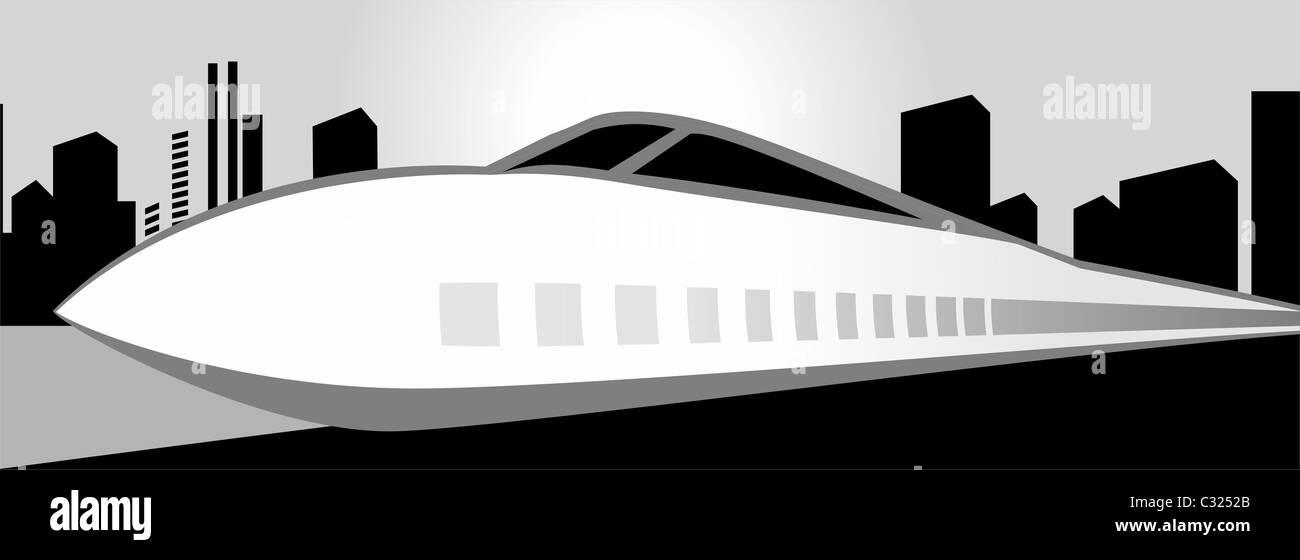 an electric train moving in the rail Stock Photo Alamy