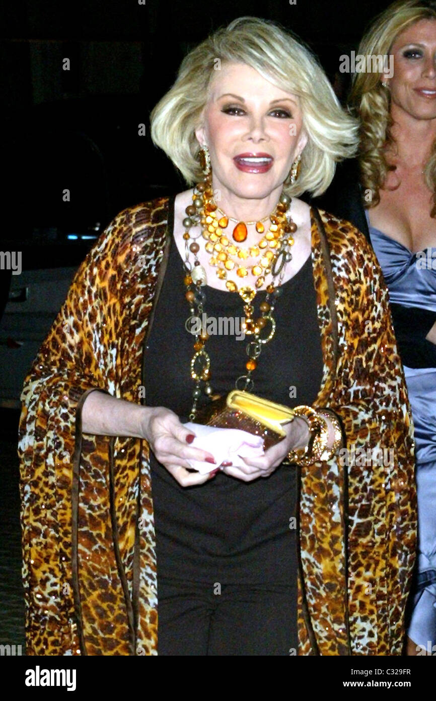 Joan Rivers arriving at the wedding of radio talk show host Howard