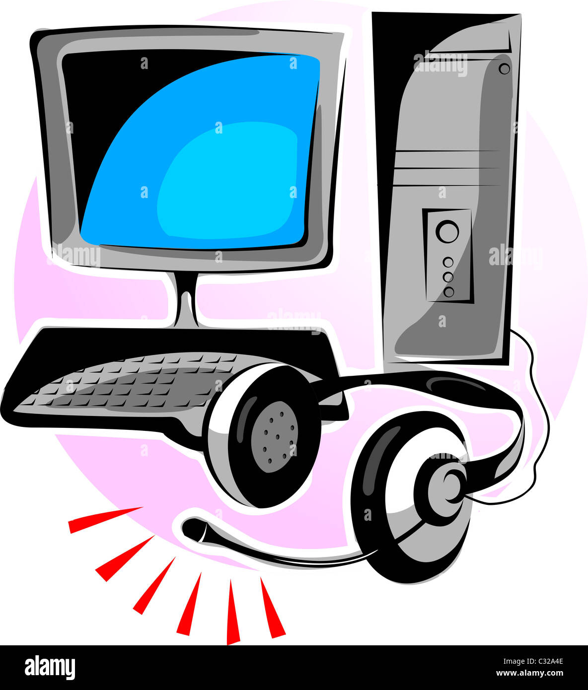 Illustration of a computer monitor Stock Photo Alamy