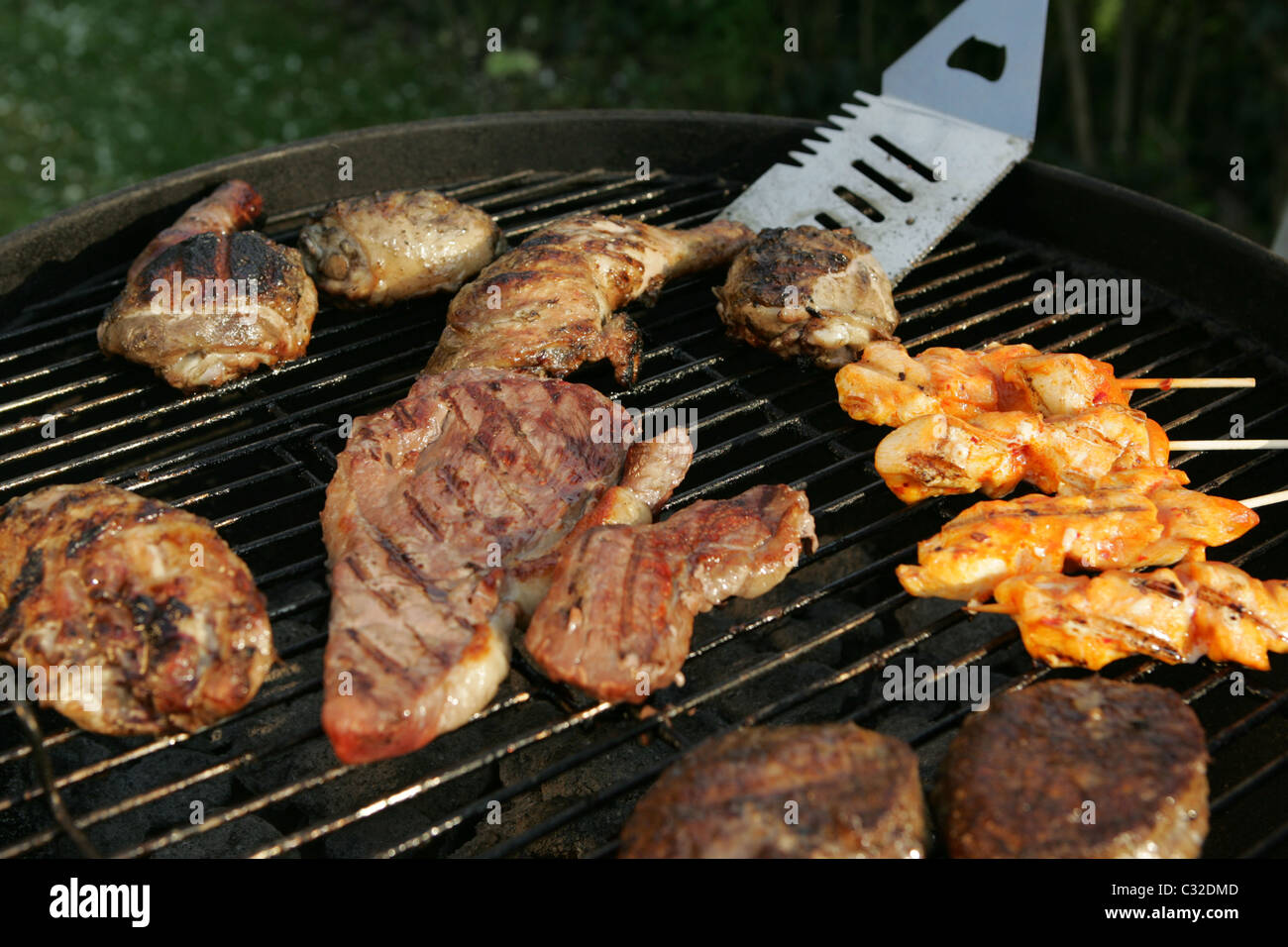 BBQ Selection of meats Stock Photo Alamy