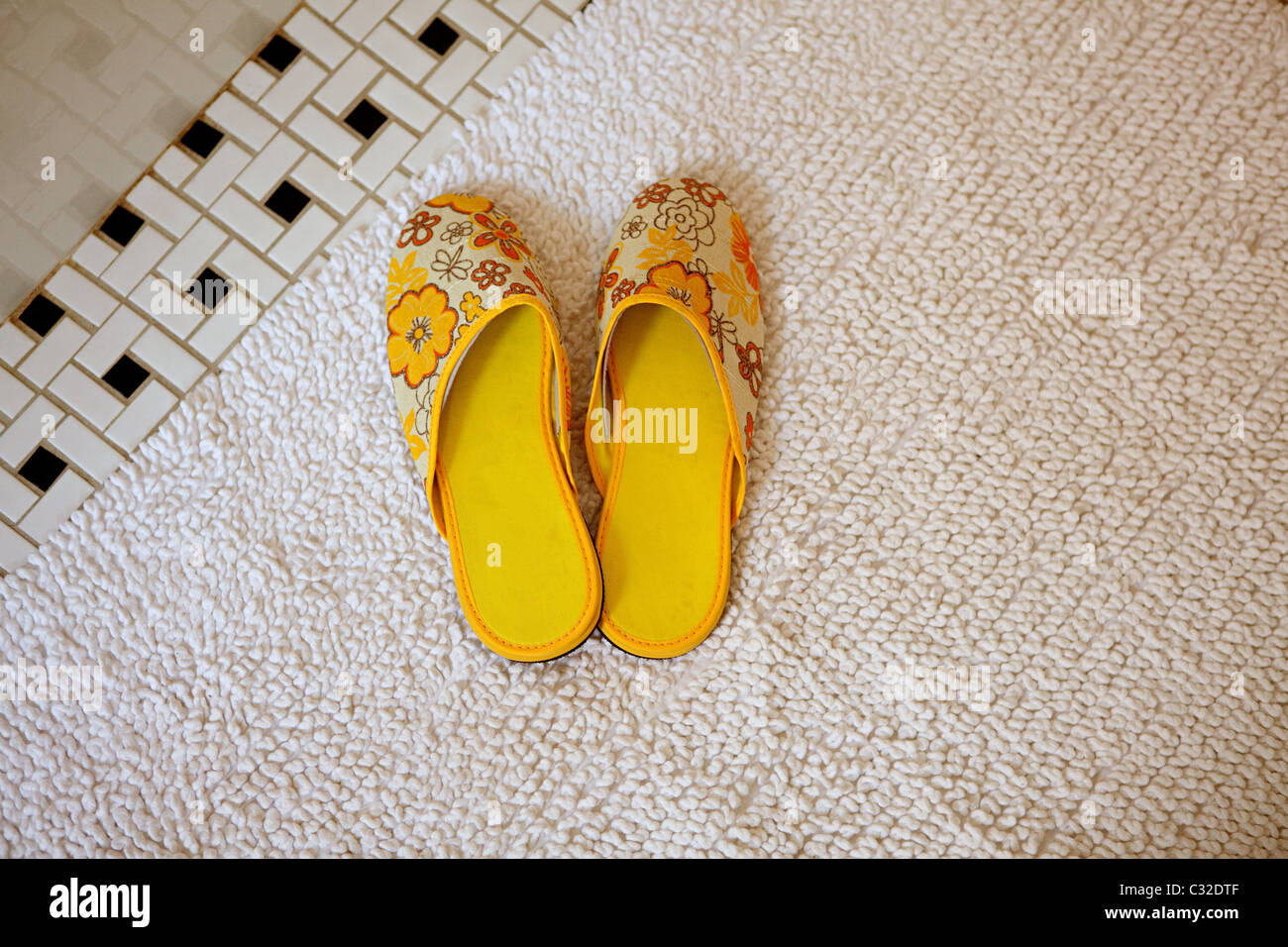 ladies yellow slippers