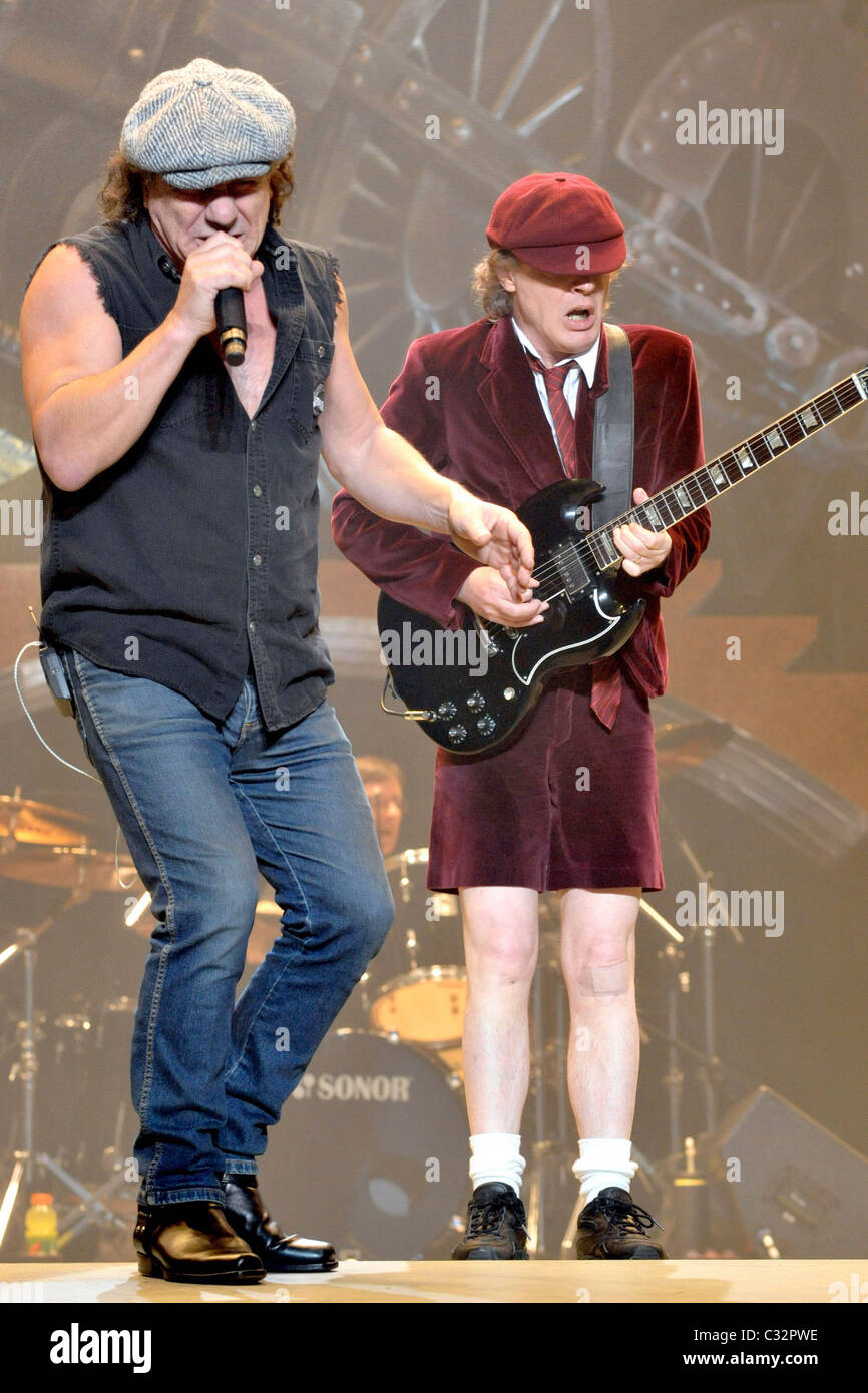 Brian Johnson and Angus Young AC/DC live in concert at Madison Square ...