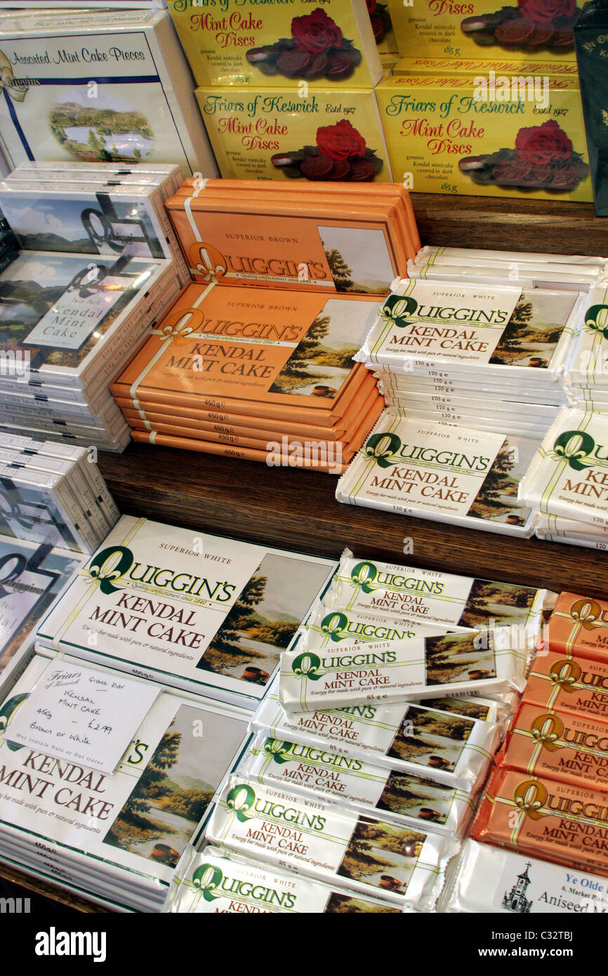 Kendal Mint Cake in Cumbria Stock Photo Alamy