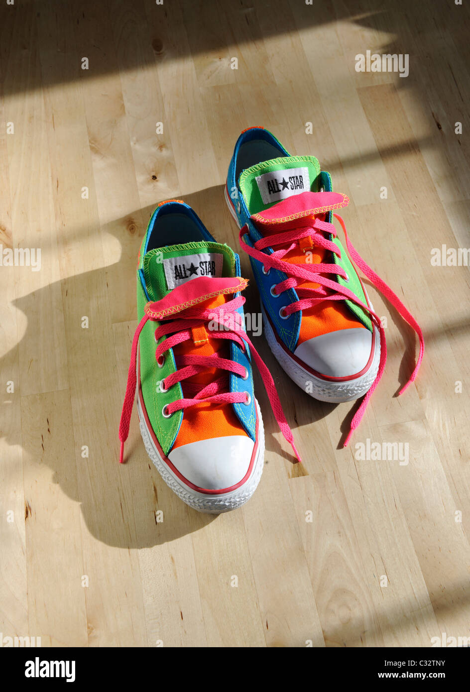 New Converse All Star sneakers ordered from website where user picks colors to combine Stock - Alamy