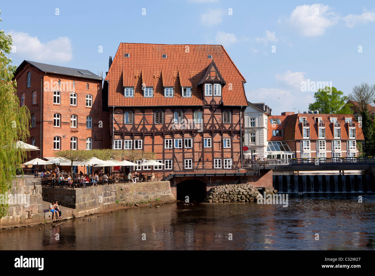 Restaurant Luener Muehle, Lueneburg, Lower Saxony, Germany Stock Photo