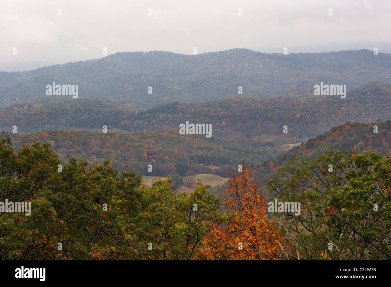The view from the Confederate Breastworks on Shenandoah Mountain, West