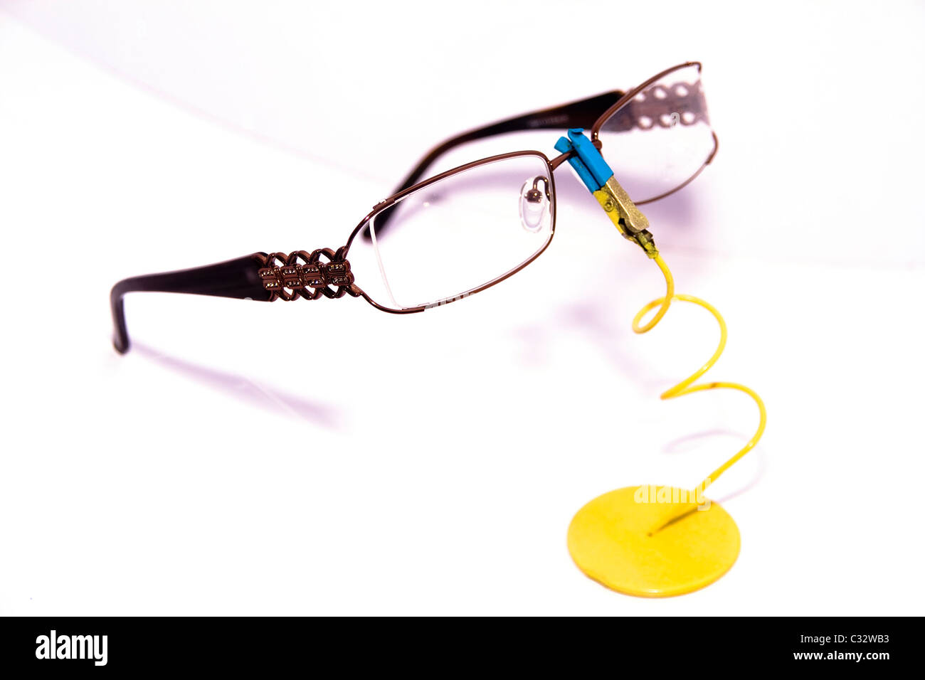 modern eyeglasses at the white background Stock Photo