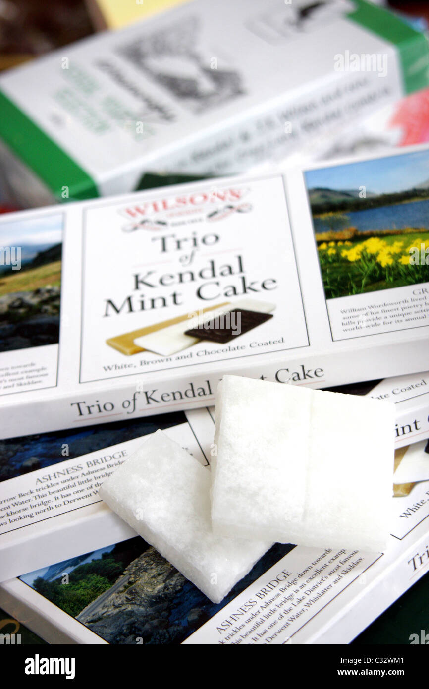 Kendal Mint Cake in Cumbria Stock Photo Alamy