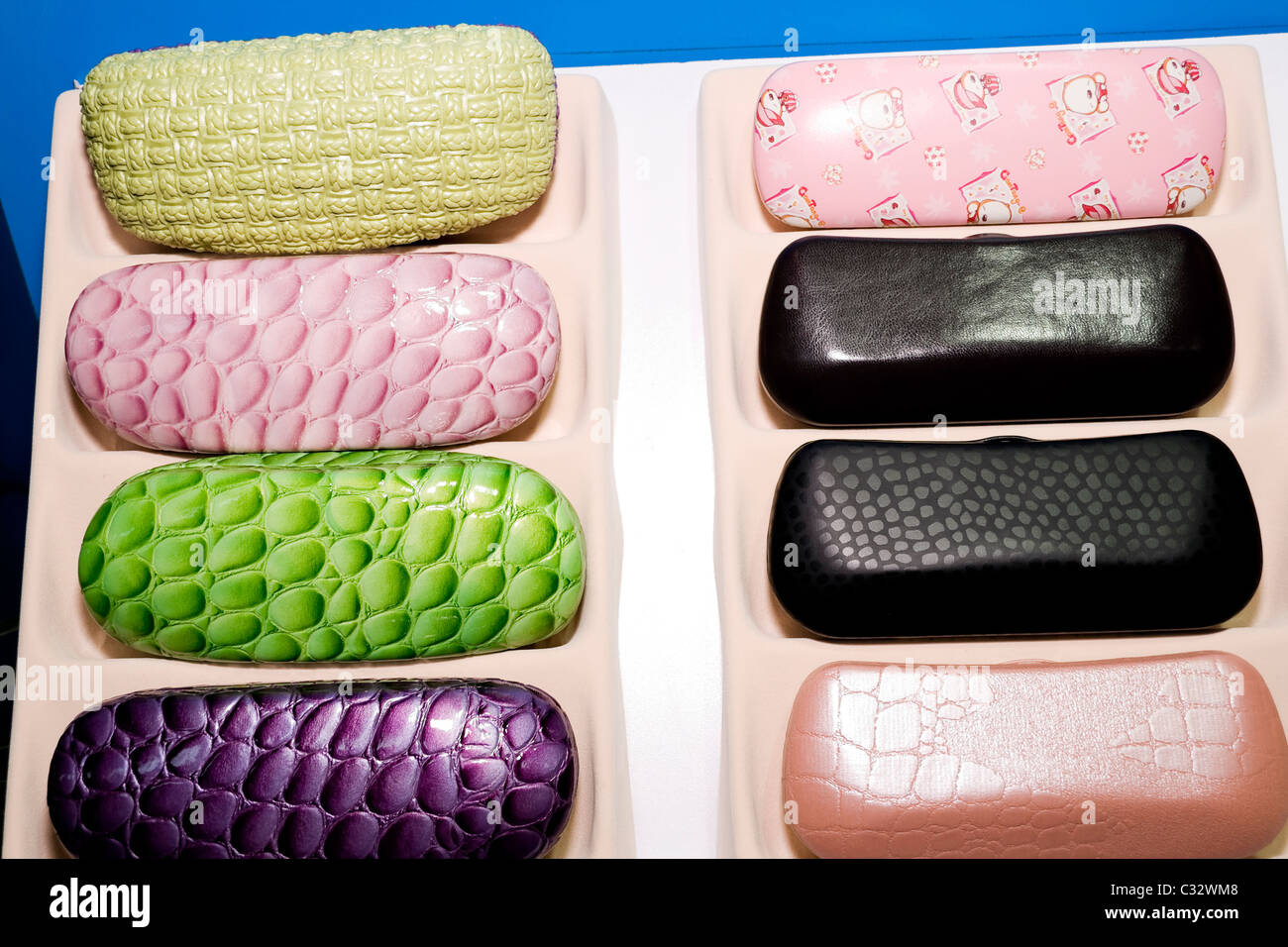 eyeglass case in the display at the shop Stock Photo Alamy