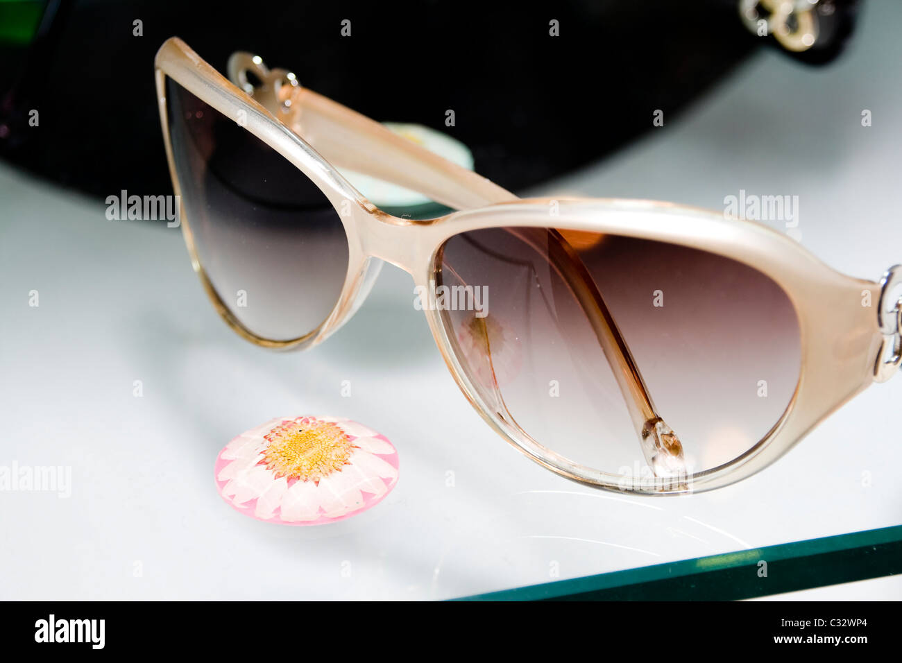 modern eyeglasses at the white background Stock Photo