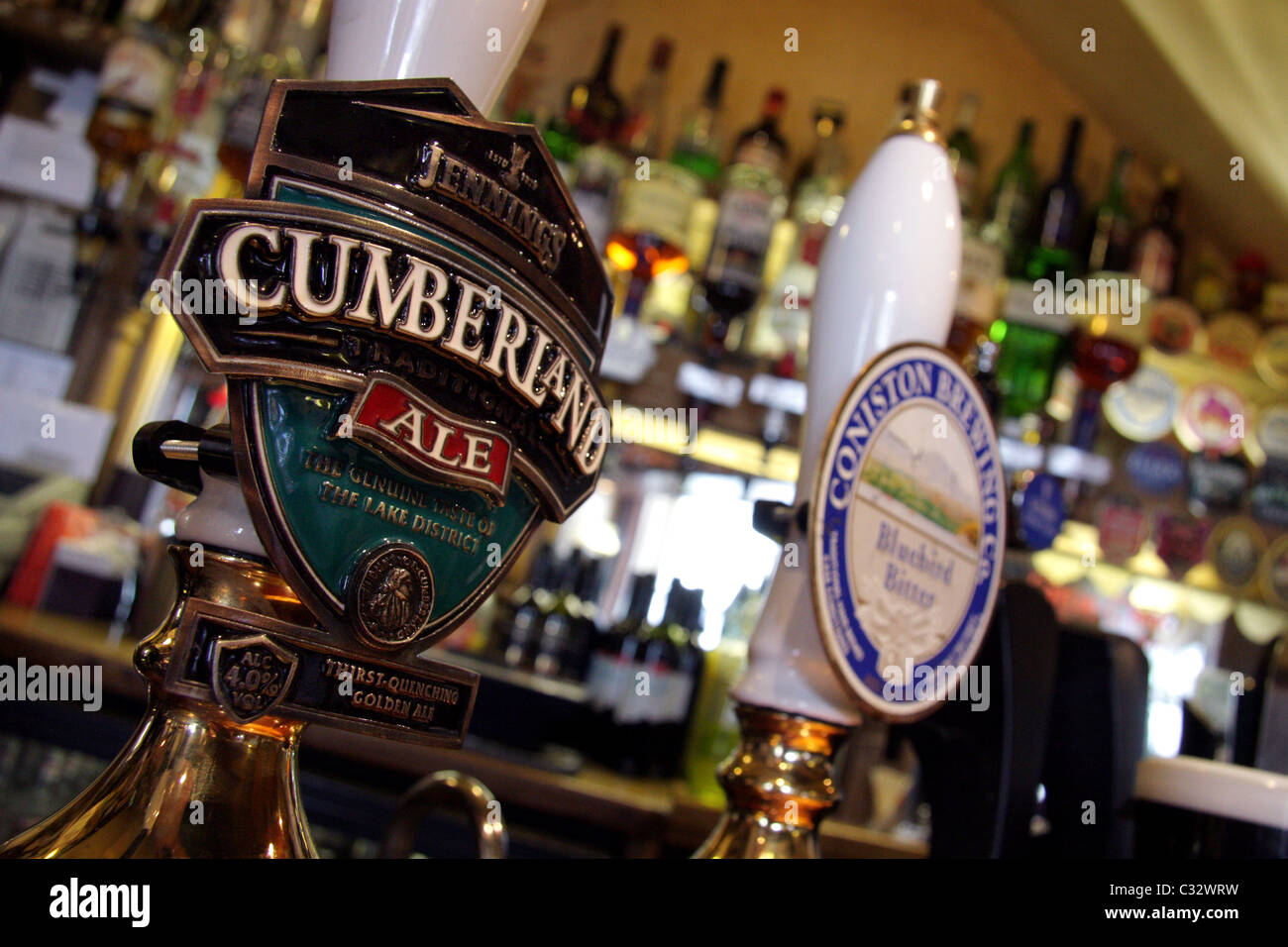 Traditional Pub Ale in Cumbria Stock Photo