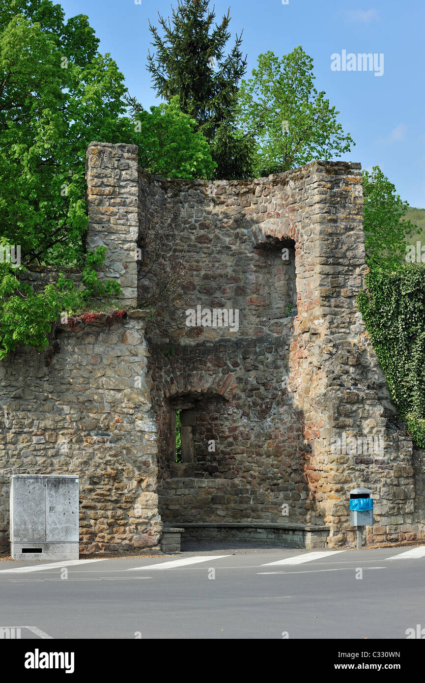 Fortified town wall at Echternach, Grand Duchy of Luxembourg Stock Photo