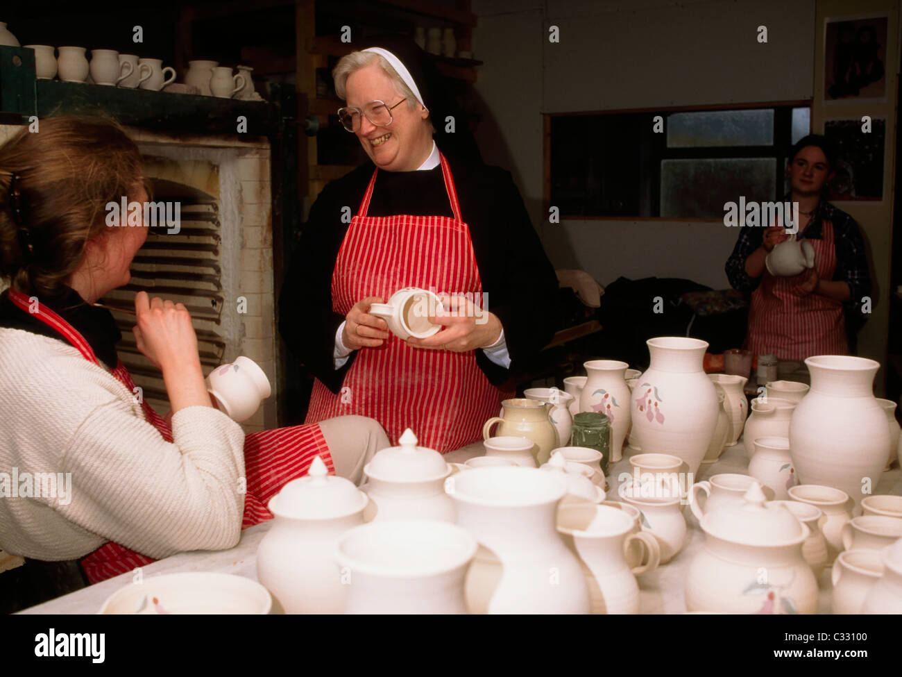 Co Galway, Kylemore Abbey Pottery, Connemara Stock Photo Alamy