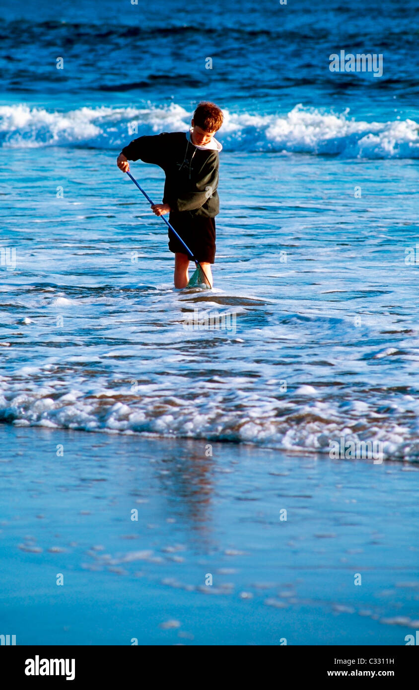 Co Clare, Ireland, Boy Fishing Stock Photo Alamy