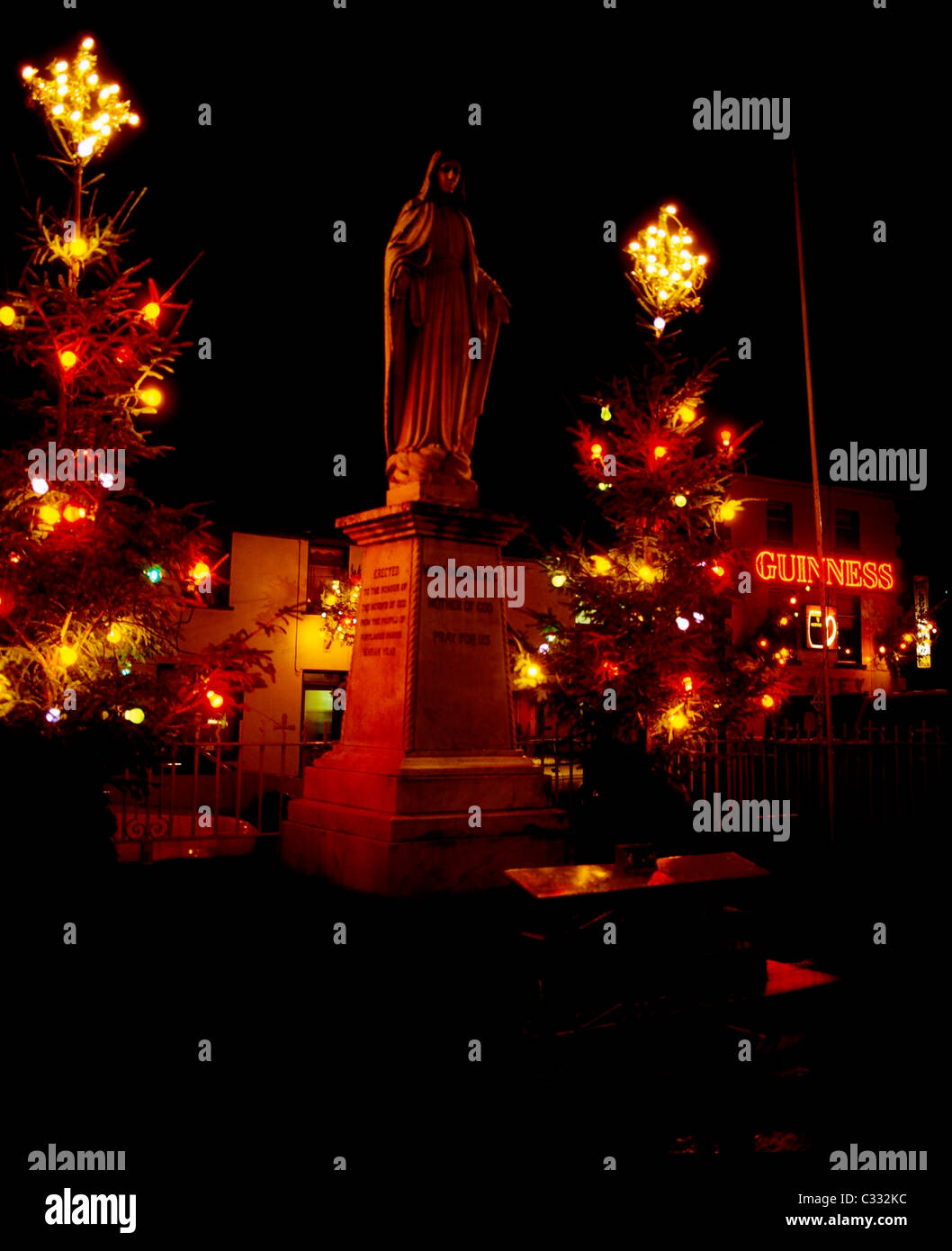 Christmas Trees In Dublin, Ireland Stock Photo Alamy