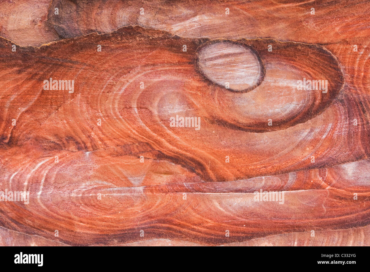 Sandstone Patterns, Petra, Nabataean Stone City, Jordan WORLD HERITAGE SITE Stock Photo