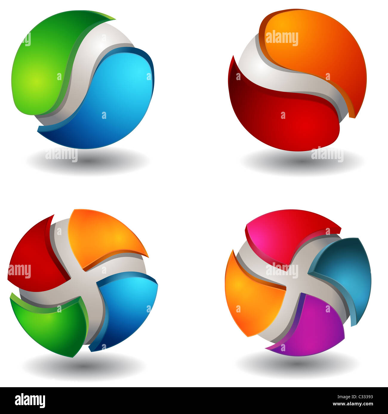 An image of a abstract 3d globe sphere set Stock Photo - Alamy