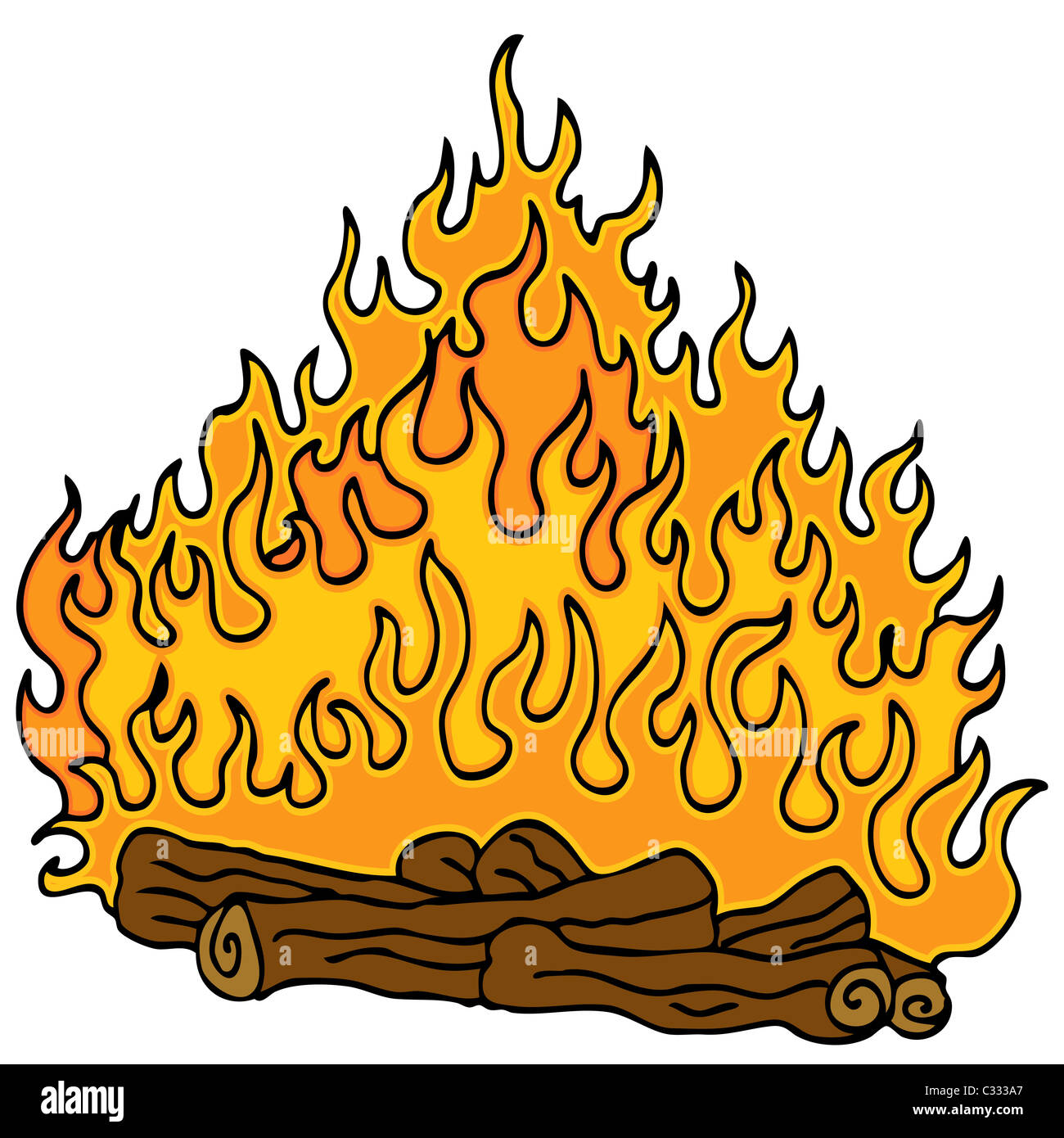 Cartoon campfire hi-res stock photography and images - Alamy