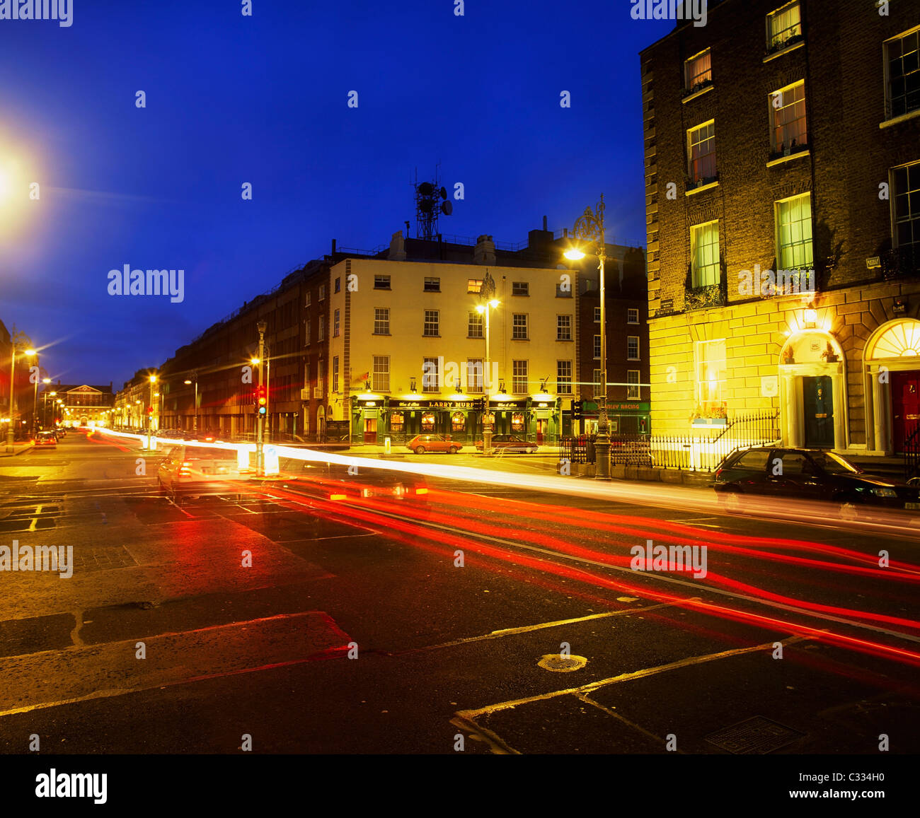 Dublin, Co Dublin, Ireland, Fitzwilliam Street By Night Stock Photo Alamy