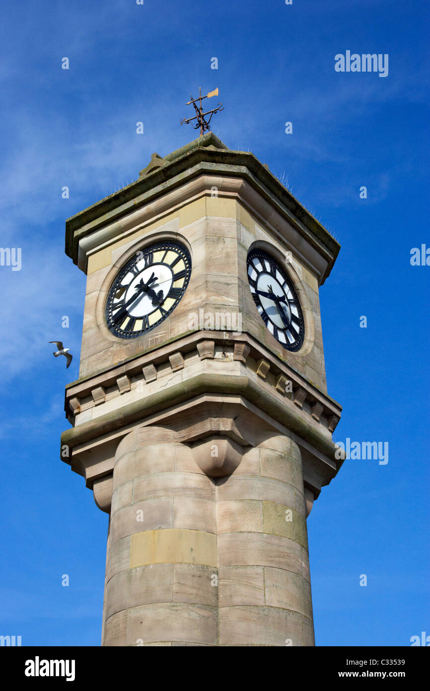 faces of the McKee clock bangor county down northern ireland Stock Photo