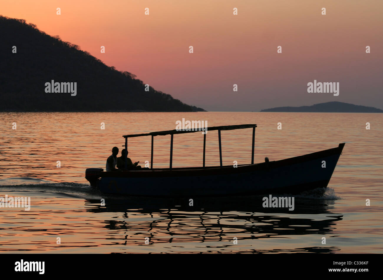Cape Maclear sunset. Stock Photo
