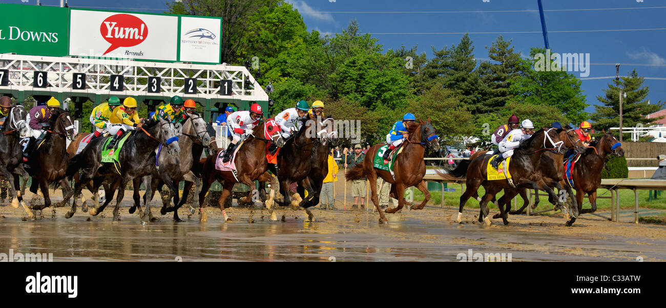 The Start Of The 2010 Kentucky Derby At Churchilll Downs In Louisville