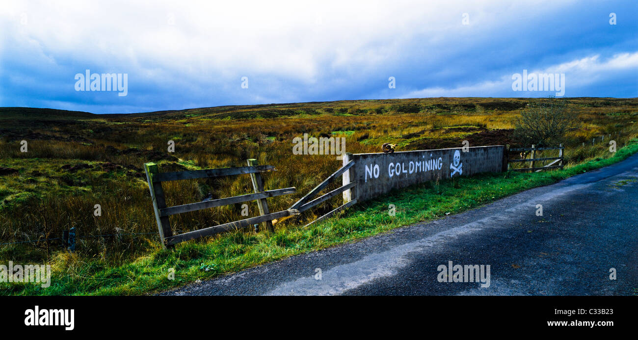 Near Omagh, Co Tyrone, Northern Ireland, Goldmine Site At Cavanacaw Stock Photo