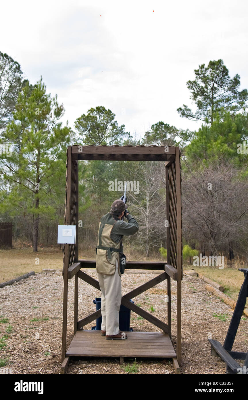 Sportsman Shooting Sporting Clays in Dougherty County, Stock