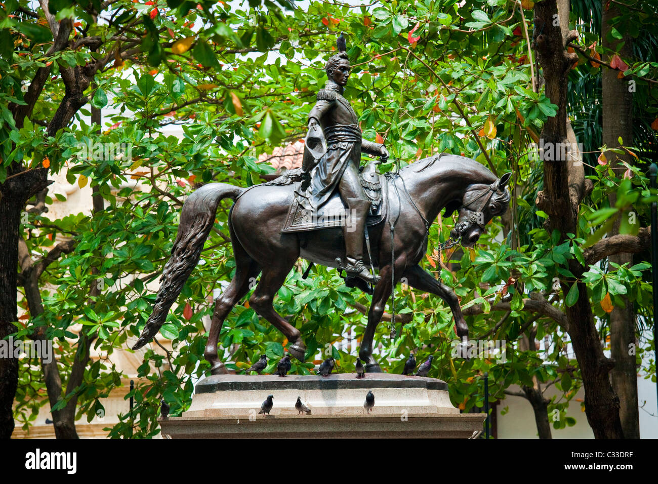 Statue of Simon Bolivar in Cartagena, Colombia Stock Photo Alamy