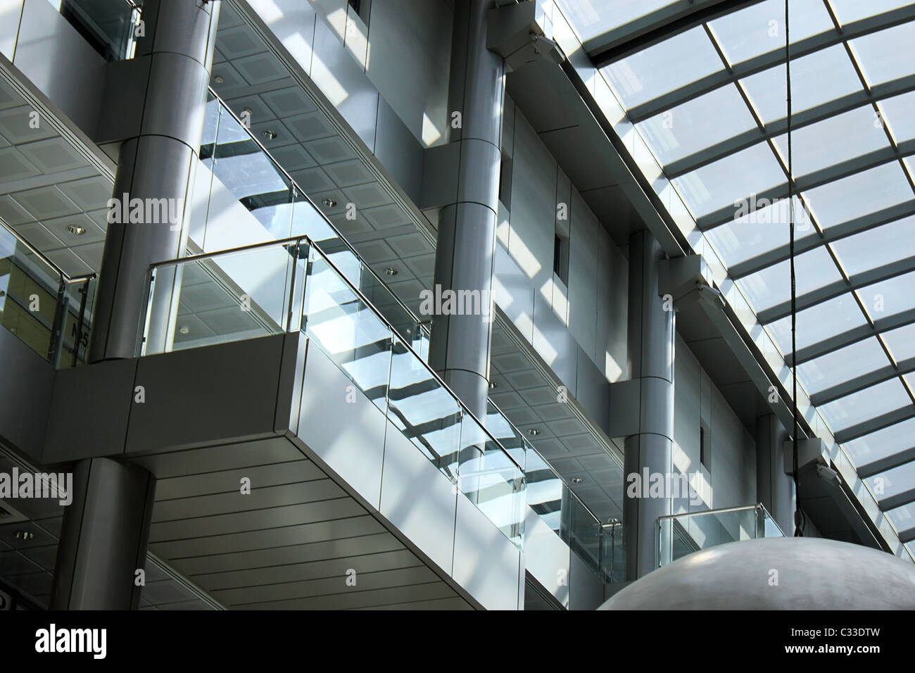 futuristic interior of modern building Stock Photo
