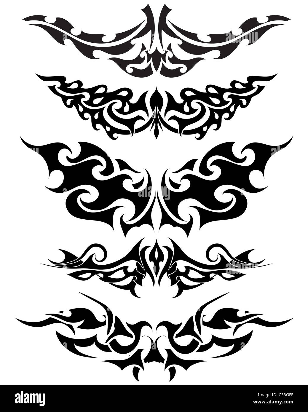 Tribal tattoo dragon with yin yang symbol black Sticker  Spreadshirt