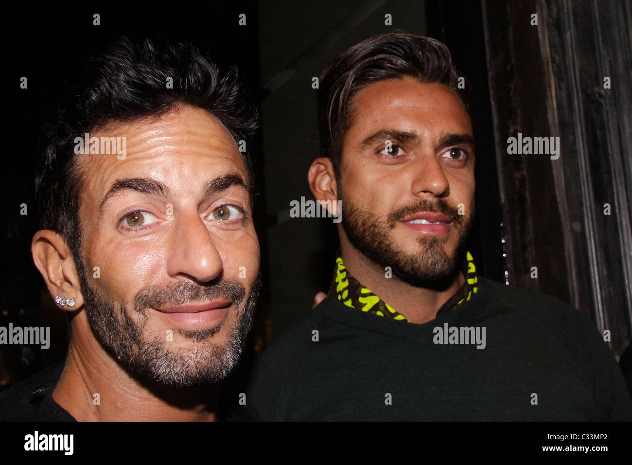 From left, designer Stephen Sprouse's mother Joanne Sprouse, designer Marc  Jacobs and his husband Lorenzo Martone attend a tribute to designer Stephen  Sprouse hosted by Louis Vuitton at Bowery Ballroom on Thursday