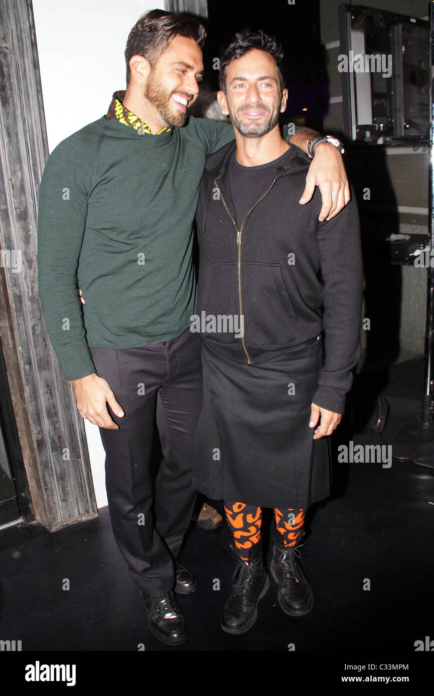 From left, designer Stephen Sprouse's mother Joanne Sprouse, designer Marc  Jacobs and his husband Lorenzo Martone attend a tribute to designer Stephen  Sprouse hosted by Louis Vuitton at Bowery Ballroom on Thursday