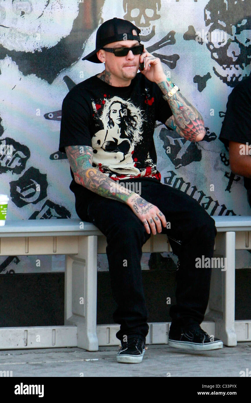 Benji Madden outside his DCMA store the day after it was confirmed he