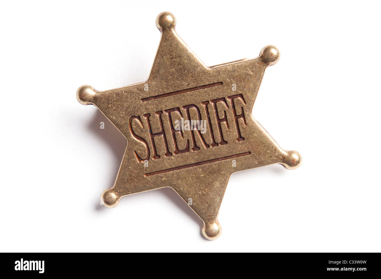 old-west sheriff badge Stock Photo
