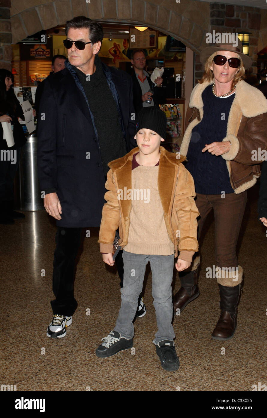 Pierce Brosnan and Paris Beckett Brosnan Pierce Brosnan arriving with