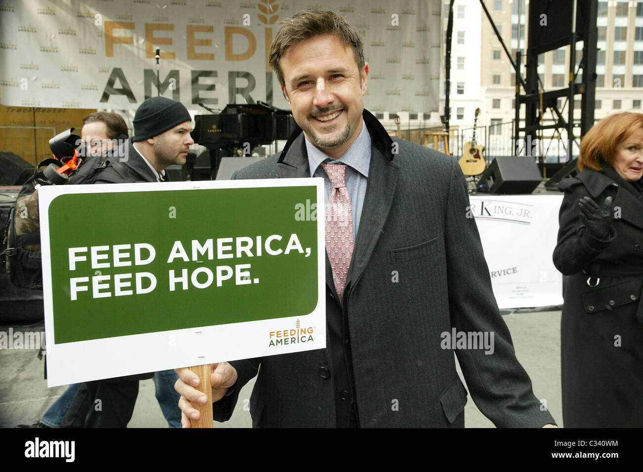 David Arquette 'Feeding America' rally at the Martin Luther King Jr