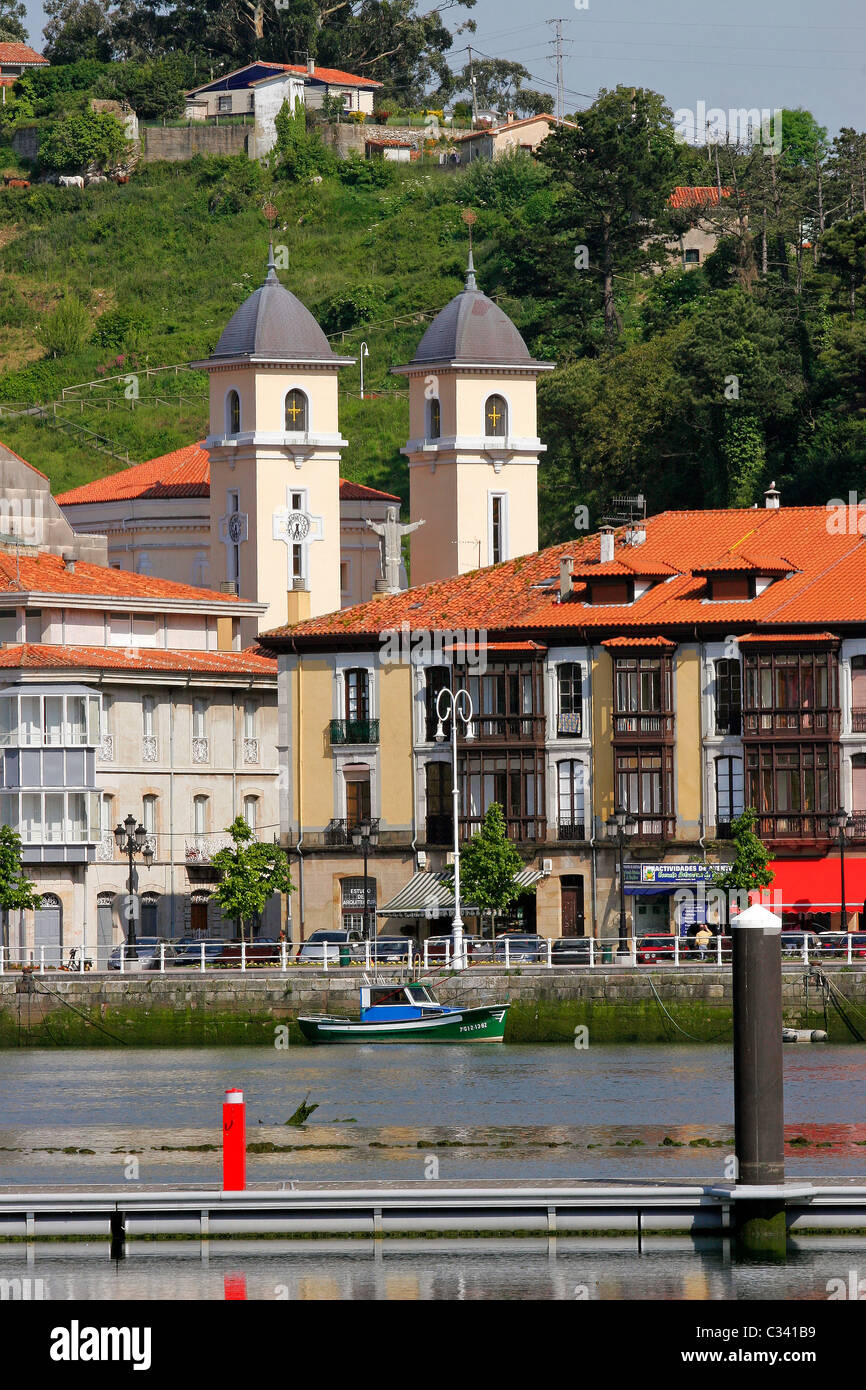Photography of the port of Ribadesella, Asturias. Stock Photo