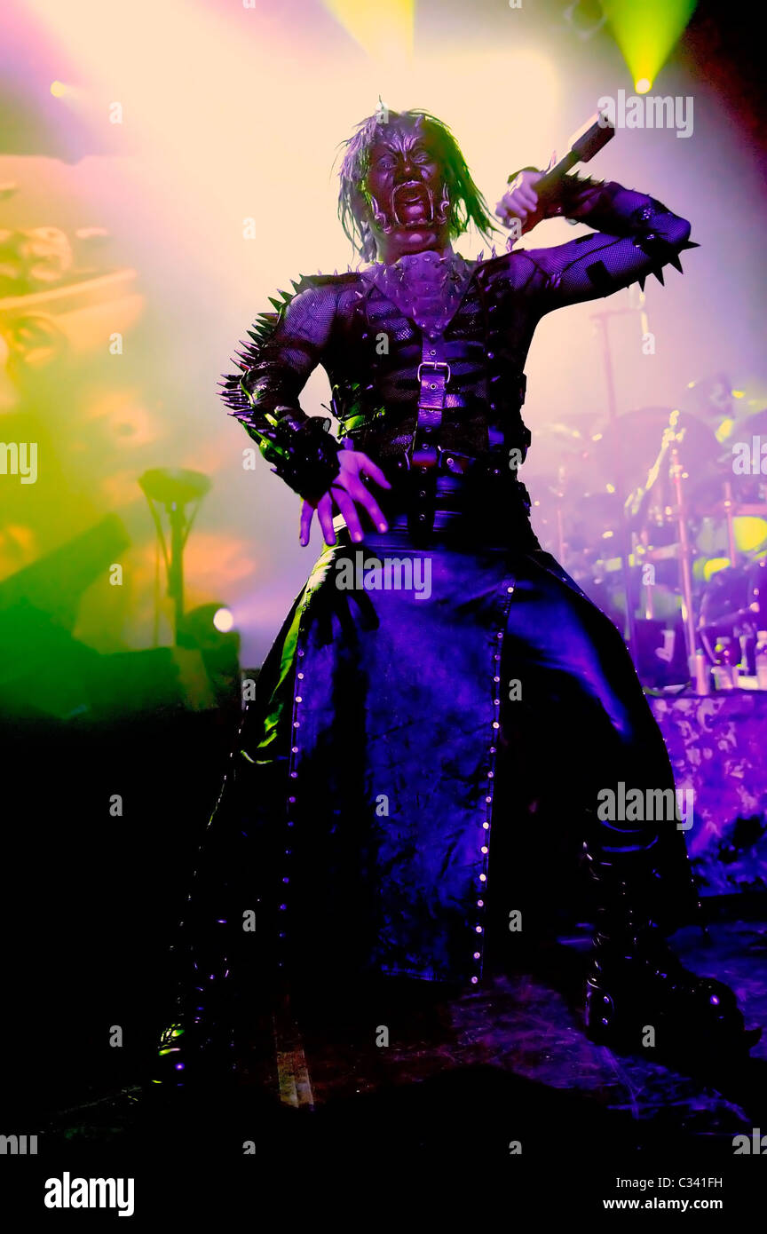 Dani Filth  Cradle of Filth performing at the Sound Academy  Toronto, Canada - 20.01.09 Stock Photo