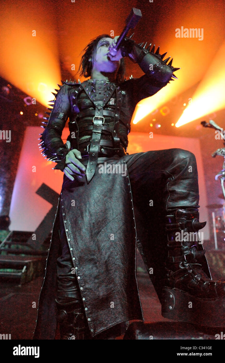 Dani Filth  Cradle of Filth performing at the Sound Academy  Toronto, Canada - 20.01.09 Stock Photo
