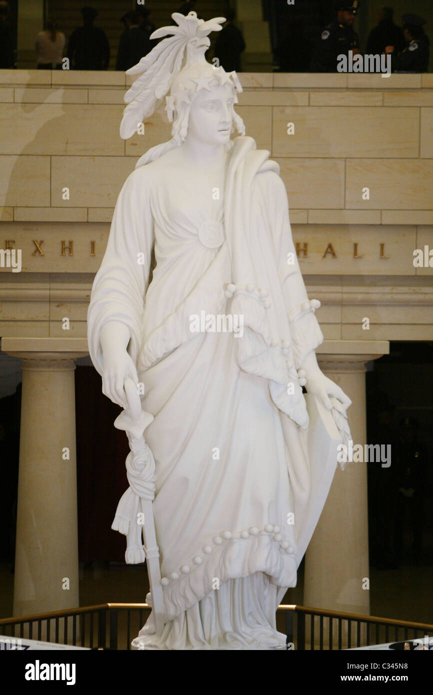 A model of the Statue of Freedom, which is the statue on top of the U.S