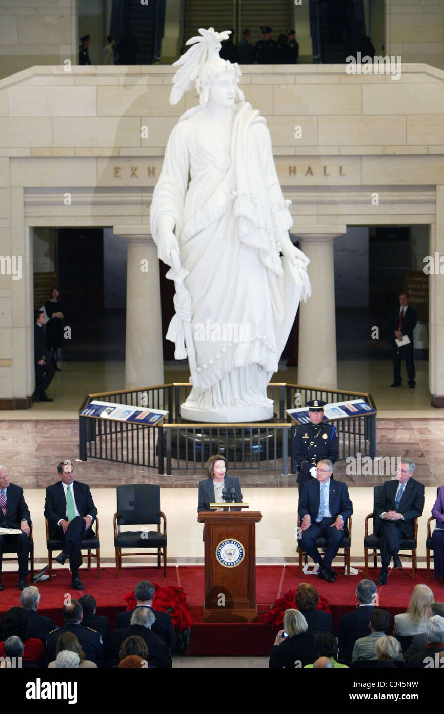 A model of the Statue of Freedom, which is the statue on top of the U.S