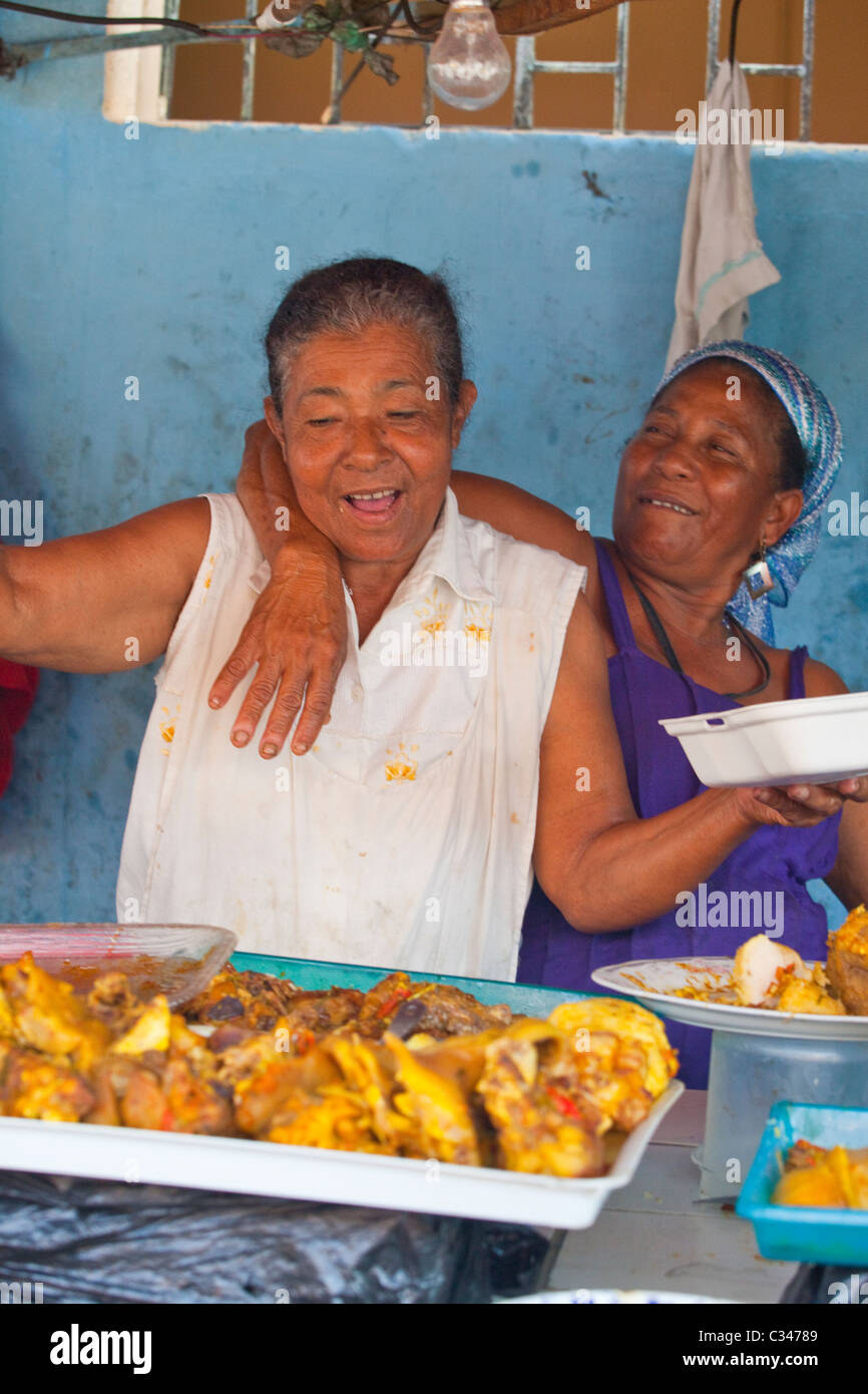 Food vendors, Barranquilla, Colombia Stock Photo