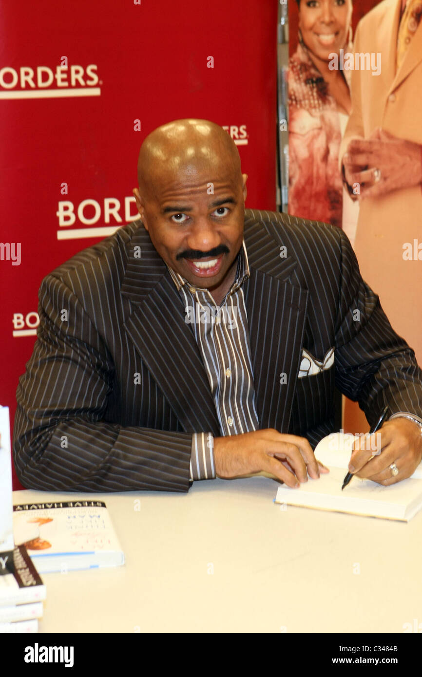 Steve Harvey signs copies of his new book, 