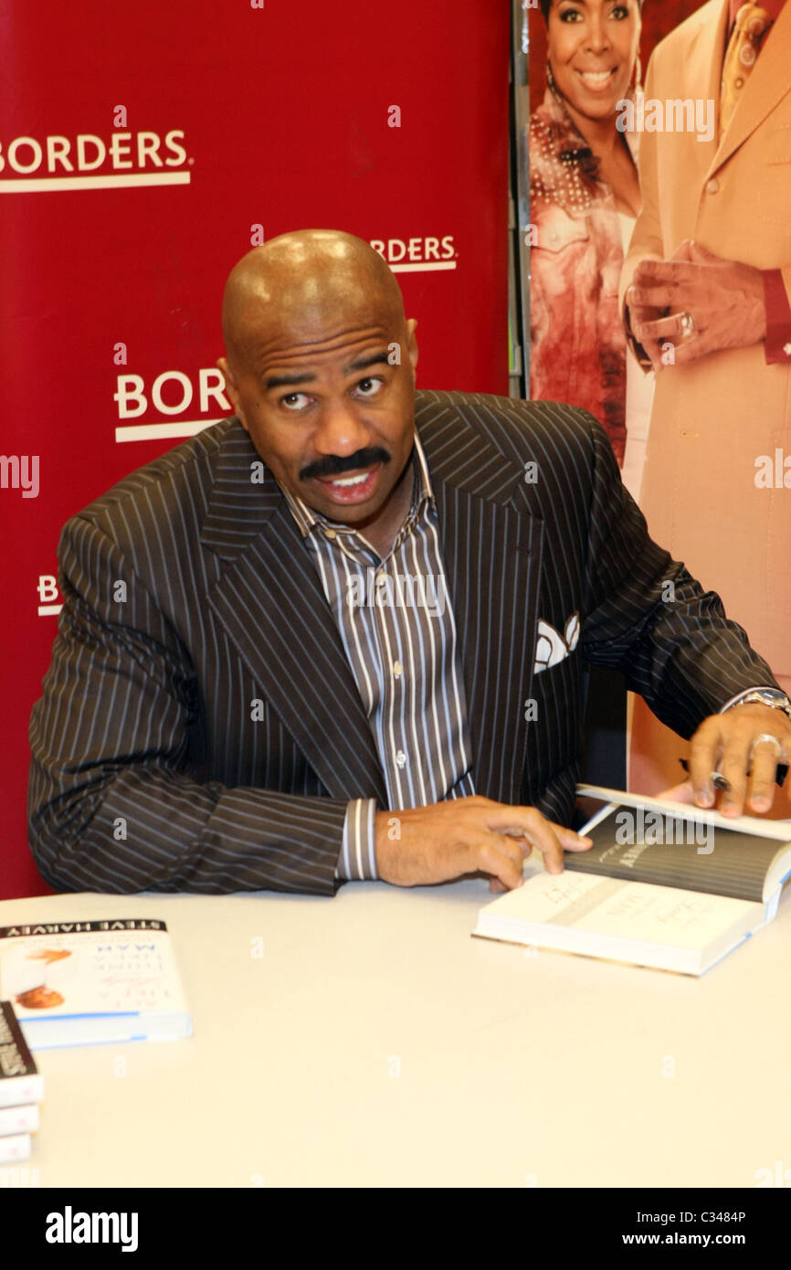 Steve Harvey signs copies of his new book, 