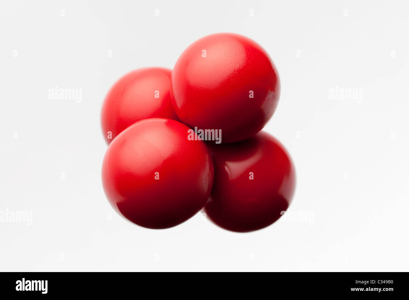 Nucleus of a helium atom visualised (model) Stock Photo