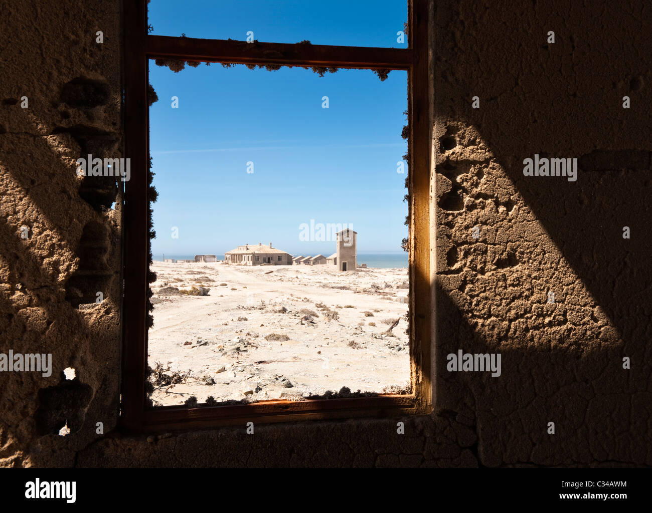 Ghost mining town, Elizabeth Bay, Namibia, Africa Stock Photo