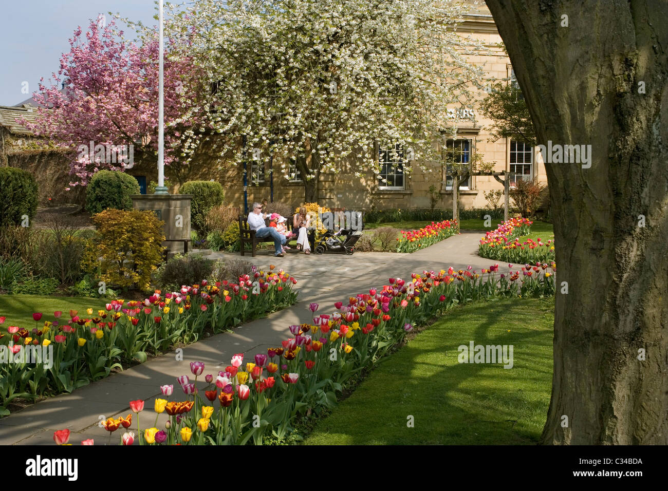 England Derbyshire Bakewell park Stock Photo