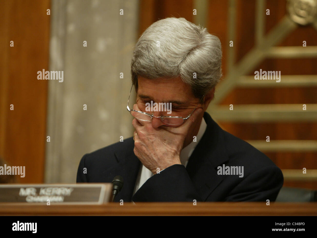 Senator John Kerry Former US Vice President Al Gore testifies before